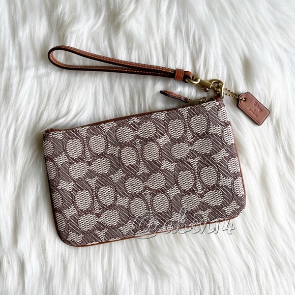 Coach x Disney Special  Edition Jacquard Leather Wristlet with Patches - Picture 6 of 7